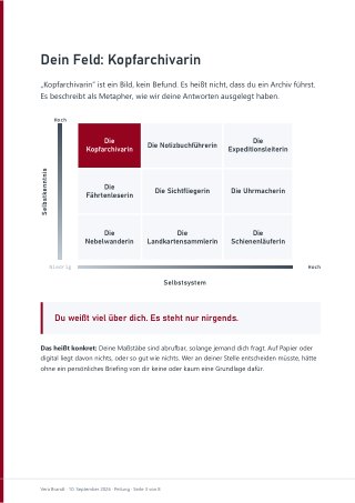 Seite 3 des Reports: Dein Feld